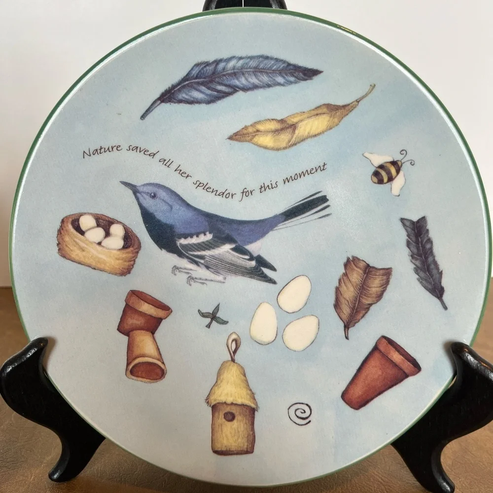 Russ Yellow and Blue Springtime Plates - Picture 6 of 9